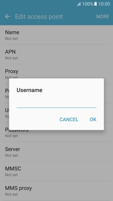 Key in o2wap and press OK.