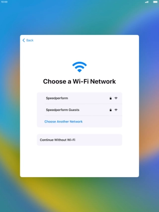 Press the required WiFi network.