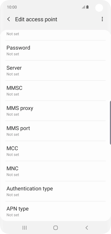 Press MMS port.