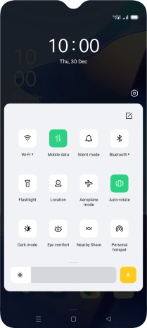 Press the settings icon.