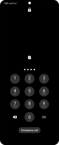 Key in your SIM PIN and press OK. The default SIM PIN is 0000.