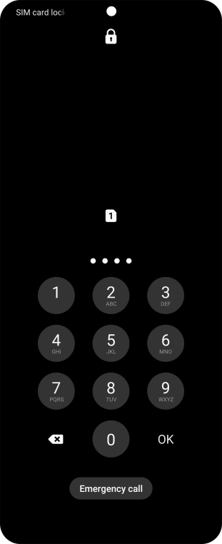 Key in your SIM PIN and press OK. The default SIM PIN is 0000.