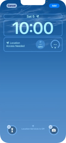 To customise the way the lock screen date is displayed, press the date widget and follow the instructions on the screen to select the required widget display mode.