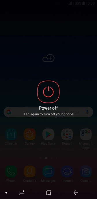 Press Power off.