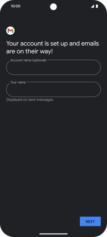 Press the field below 'Account name (optional)' and key in the required name.