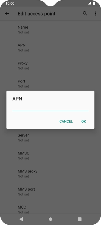 Key in wap.o2.co.uk and press OK.