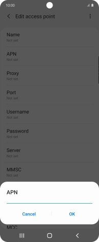 Key in mobile.o2.co.uk and press OK.