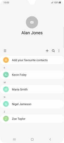 Press the required contact.