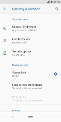 Press Screen lock.