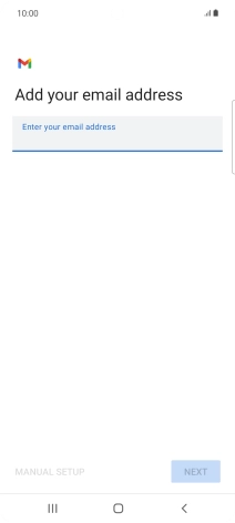 Press the field below 'Enter your email address' and key in your email address.