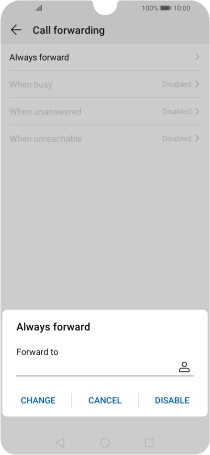 Press DISABLE.