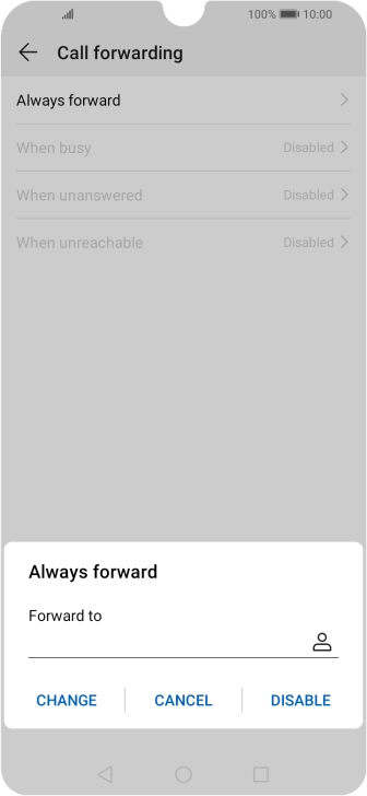 Press DISABLE.