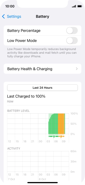 Press Battery Health & Charging.