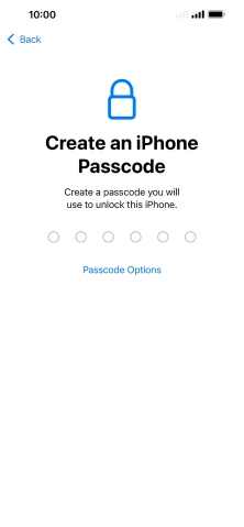 Press Passcode Options.