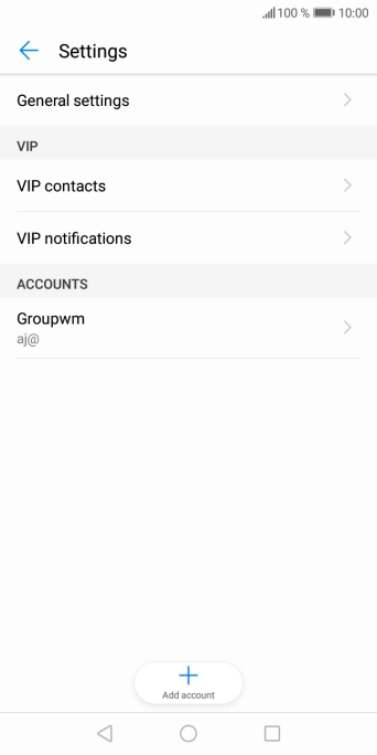 Press the required account.