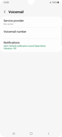 Press Voicemail number.