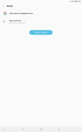 Press Sync account.