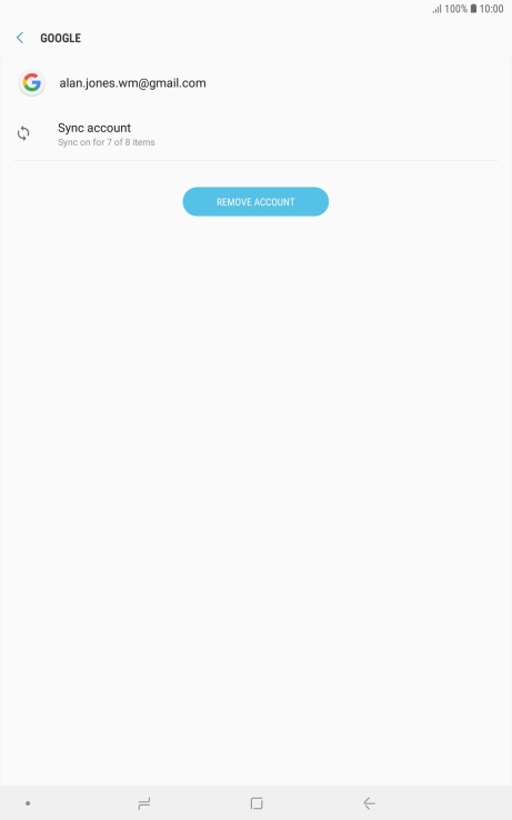Press Sync account.