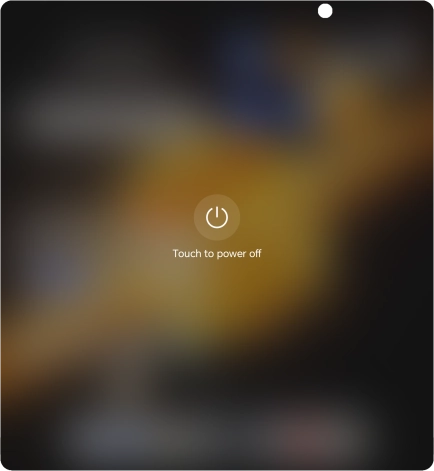 Press Touch to power off.