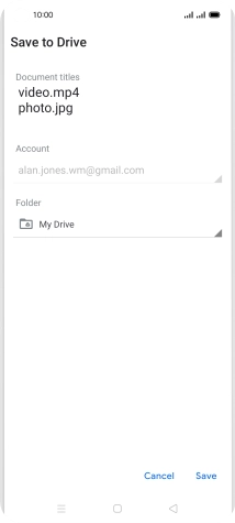 Press the field below 'Folder' and go to the required folder.