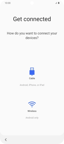 Press the required transfer method and follow the instructions on the screen to transfer the content from another phone.