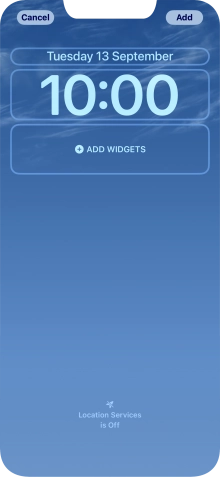 To customise the way the lock screen date is displayed, press the date widget and follow the instructions on the screen to select the required widget display mode.
