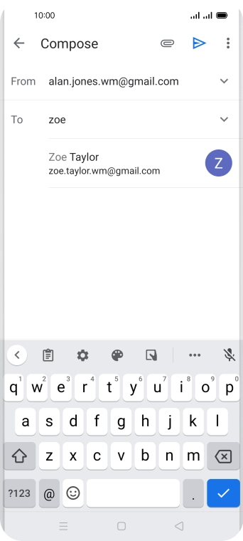 Press the required contact. Press the required contact.