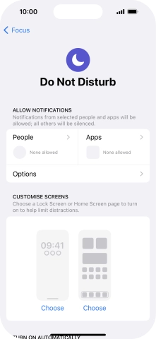 Press People and follow the instructions on the screen to select which contacts you would like to receive calls and notifications from when Do Not Disturb is turned on.