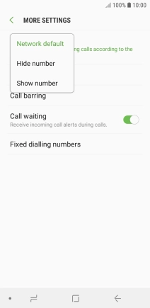Press Show number to turn on caller identification.