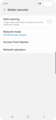 Press Network mode.