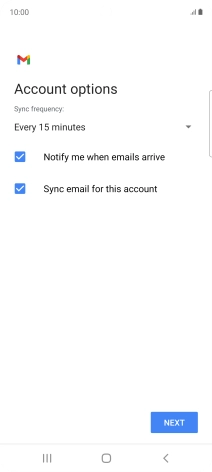 Press the drop down list below 'Sync frequency:'.