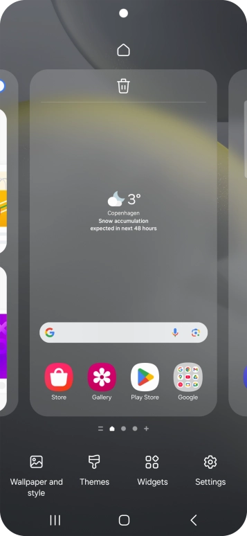 Press the required setting and follow the instructions on the screen to personalise the appearance of the home screen.