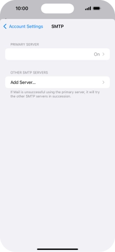 Press the field below 'PRIMARY SERVER'.