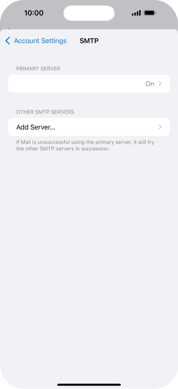 Press the field below 'PRIMARY SERVER'.