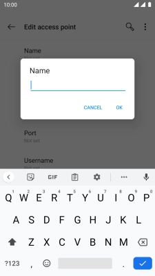 Key in O2 UK Internet and press OK.