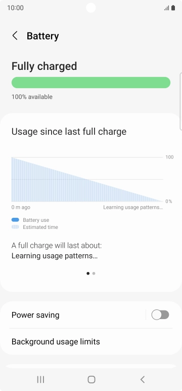 Press Power saving.