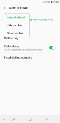 Press Show number to turn on caller identification.