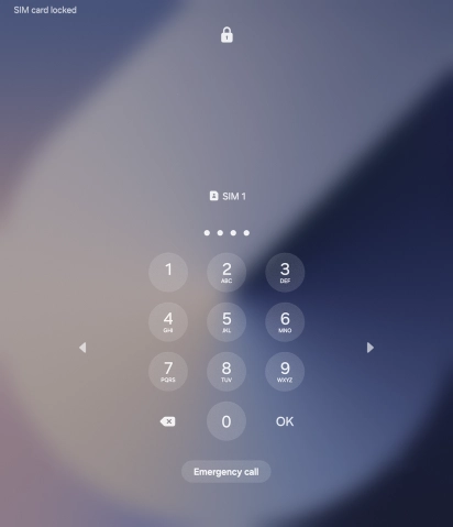 If you're asked to key in your SIM PIN, do so and press OK. The default SIM PIN is 0000.