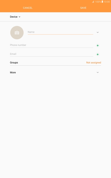 Press Name and key in the required name.