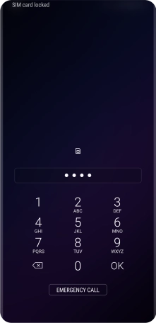 Key in your SIM PIN and press OK. The default SIM PIN is 0000.