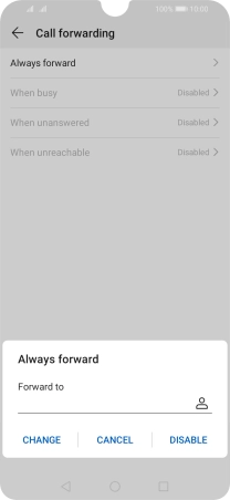 Press DISABLE.