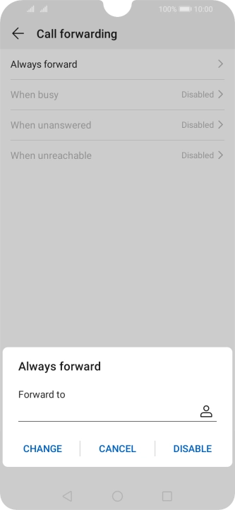 Press DISABLE.