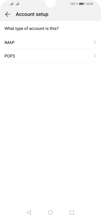 Press IMAP.