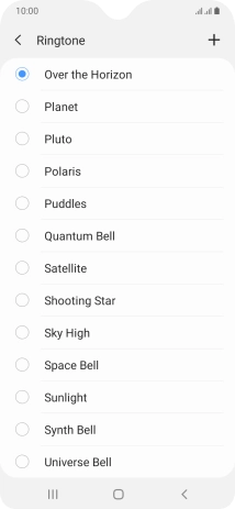 Press the add ring tone icon.