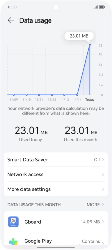 Press Network access.