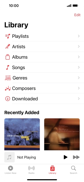 Press Playlists.