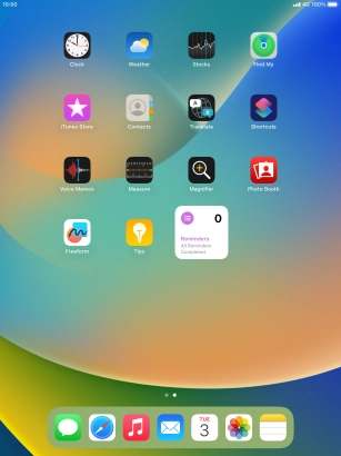 If you're using a Widget Stack: slide up or down on the stack to select the required widget.