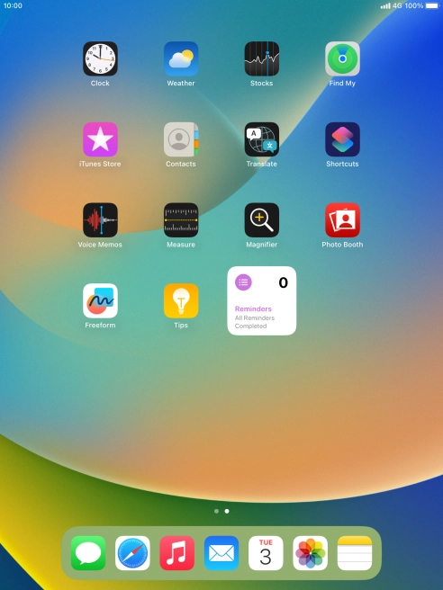 If you're using a Widget Stack: slide up or down on the stack to select the required widget.