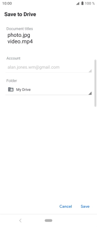 Press the field below 'Folder' and go to the required folder.