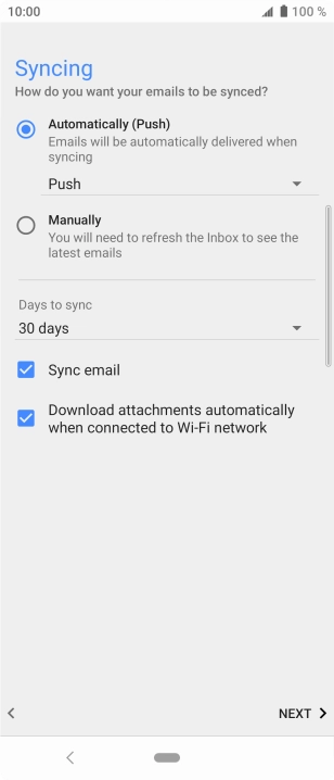 Press the drop down list below 'Automatically (Push)'.